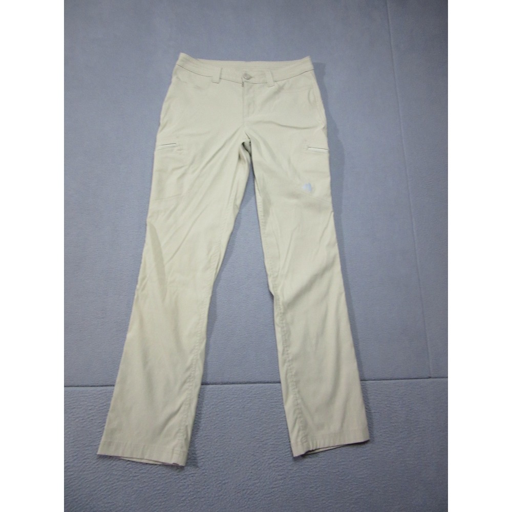 Eddie Bauer Pants Womens 6 Tan Beige Travex Hiking Cargo Stretch Outdoor Pockets